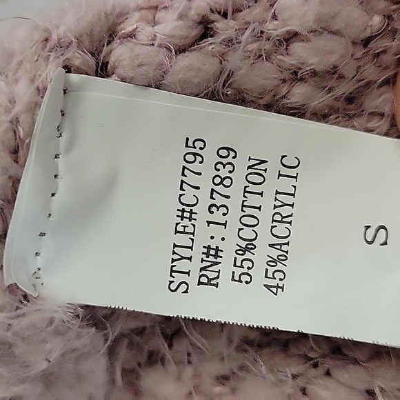 Altar’d State Pink Knitted Sweater Cardigan With Front Pockets Size S - Picture 11 of 13